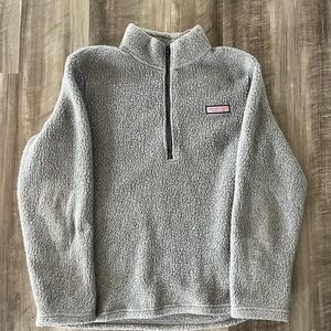Vineyard Vines Soft Gray Fleece Pullover